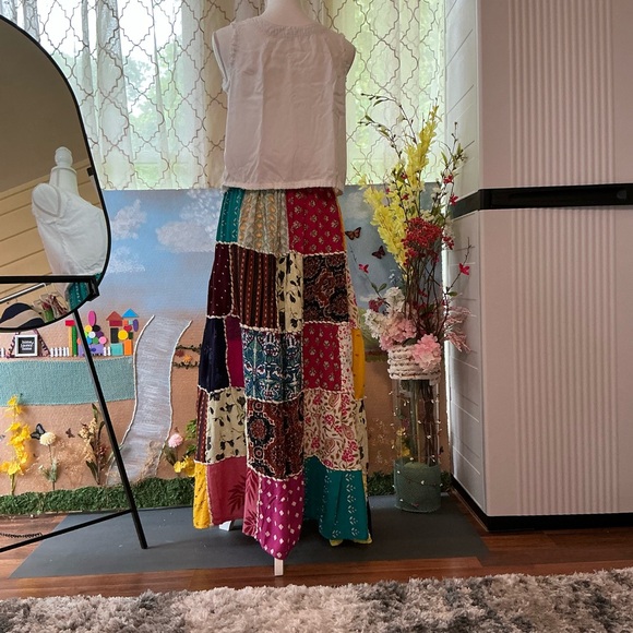 Ashley Taylor Colorful Patchwork Maxi Skirt - Picture 3 of 3